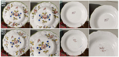 French Faience Hand-Painted Ironstone Plate Martres France Tolosane Moustier terre de fer