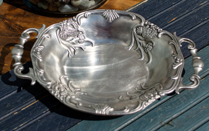 French Collective 97% Pewter Etain Silver Serving Tray TIN PEWTER ETAIN NNIX 97% Sn