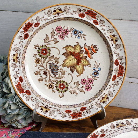 RARE 1860s Collectible Fine English Ironstone Decorative Plate Mandarin Wedgwood England