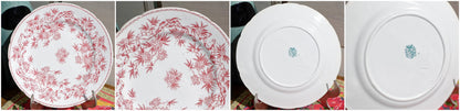  French Ironstone Red Transferware Small Plate Sarreguemines Terre de Fer