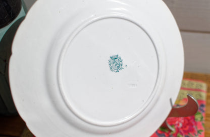  French Ironstone Red Transferware Small Plate Sarreguemines Terre de Fer