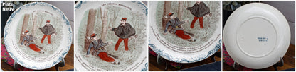 1800s ~ French Antique IRONSTONE Collectible Talking Plate ~ Series "Les Grandes Manœuvres" ~ Made by CHOISY-Le-ROI (HB & cie)