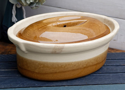 French Foie Gras Terrine Pot La Bourguignonne Made in France Casserole Dish Pate Stoneware Terre Cuit