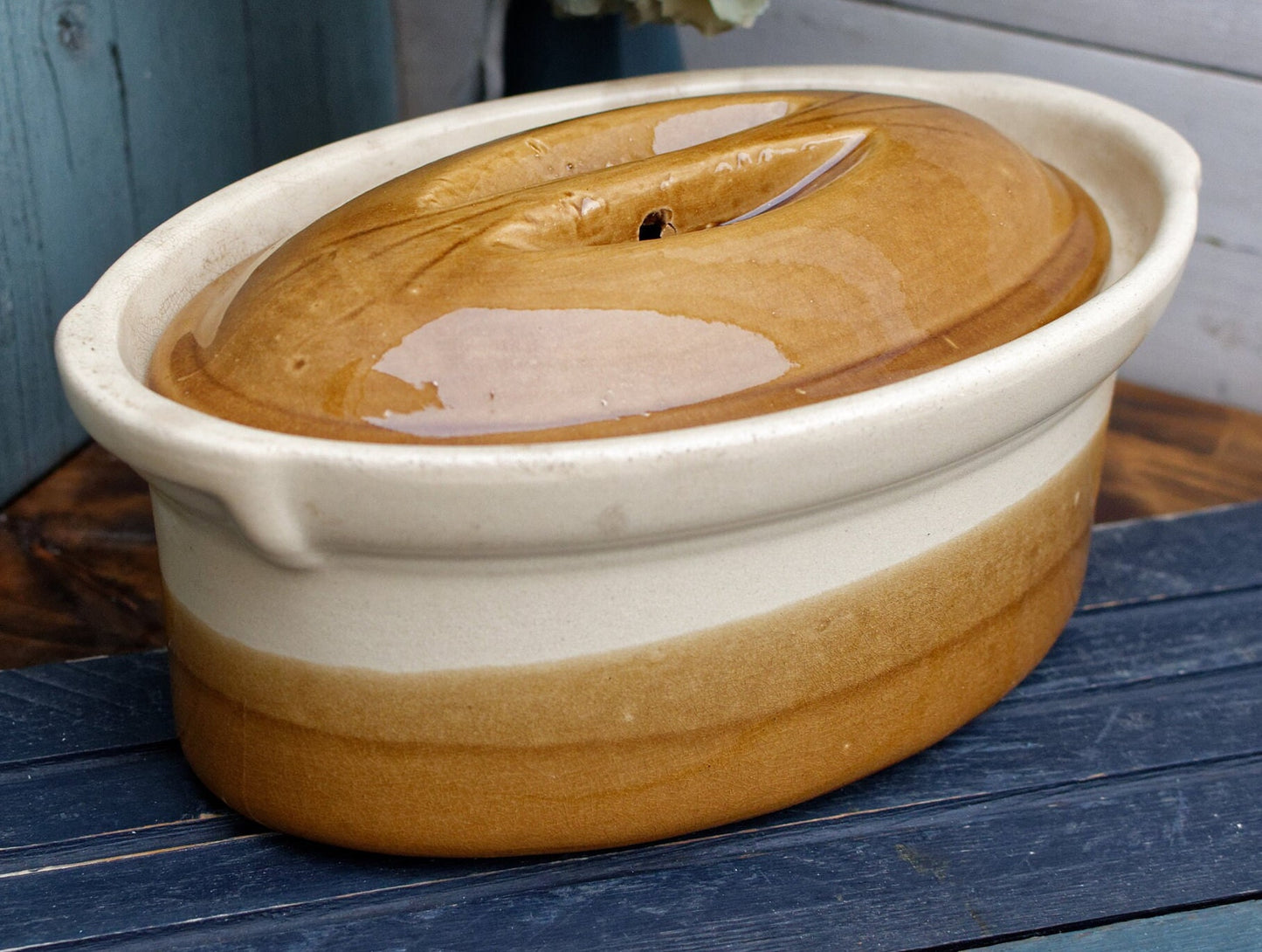 French Foie Gras Terrine Pot La Bourguignonne Made in France Casserole Dish Pate Stoneware Terre Cuit