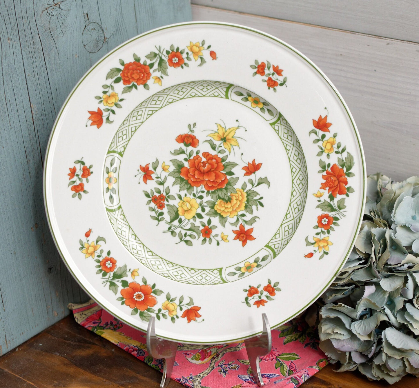 French German Ironstone Plate Villeroy & Boch 1748 Summerday Vitro-Porzellan Sputmaschinenfest Garanti lave-vaiselle Dishwasher Safe W. Germany