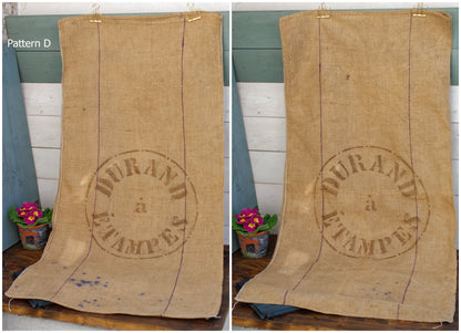 French Antique Grain Sack Farm Agricultural Advertising Jute Hessian Burlap Bag Potasse d'Alsace