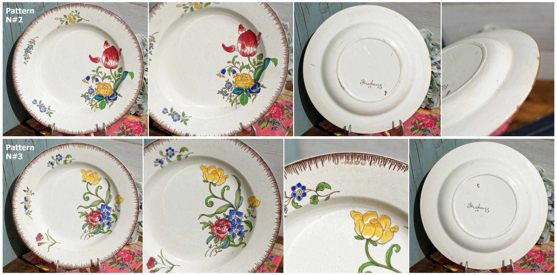 French Ironstone Soup Plate Joseph Hannong Strasbourg Faiencerie of Clairefontaine Polychrome