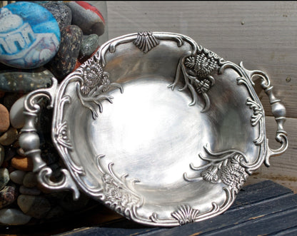 French Collective 97% Pewter Etain Silver Serving Tray TIN PEWTER ETAIN NNIX 97% Sn