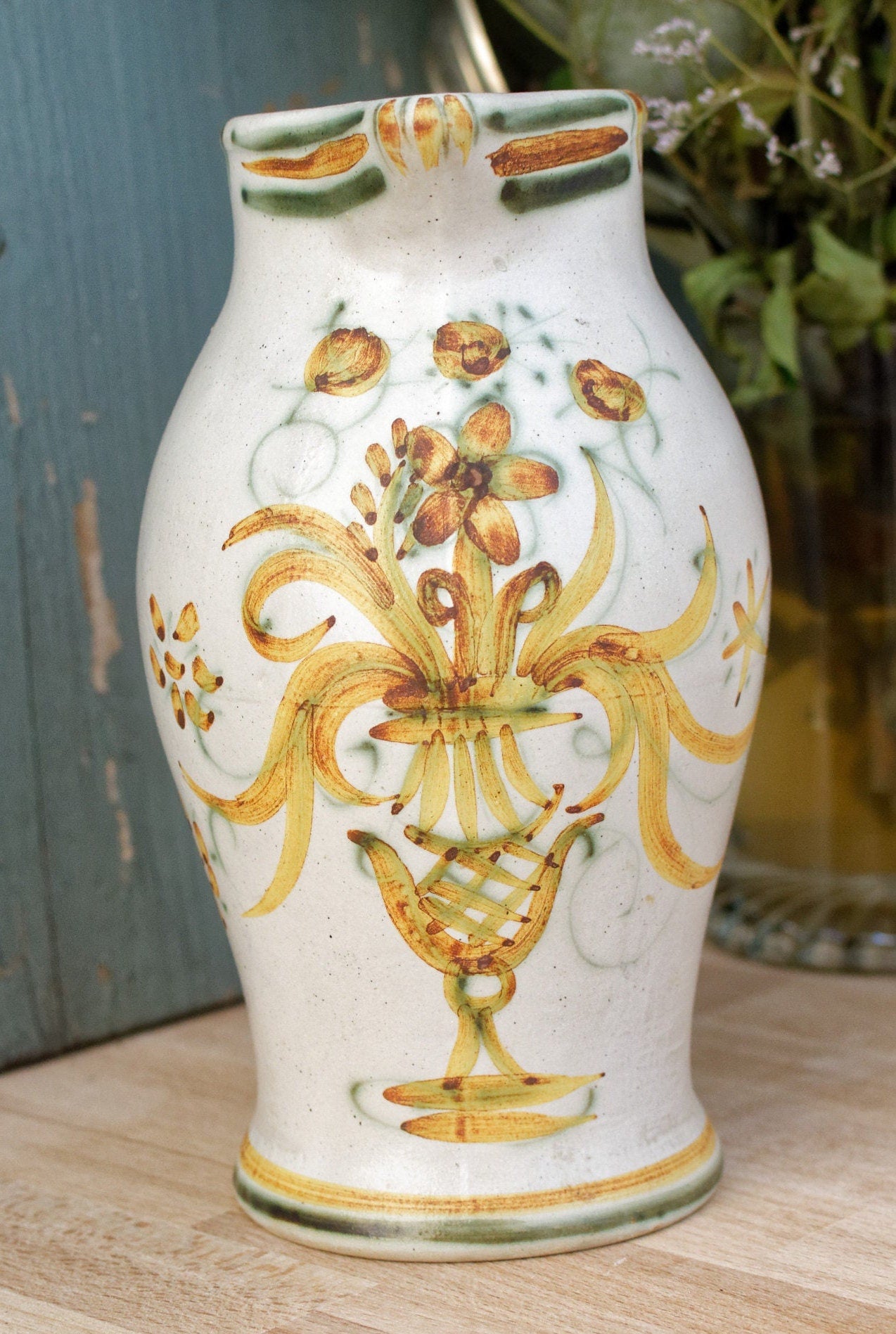 最高級品西ドイツ ヴィンテージ メタル ハンドメイド 花瓶 シルバー 花器 ミッドセンチュリー小物 店舗什器フラワーベース陶器アートオブジェ 西洋