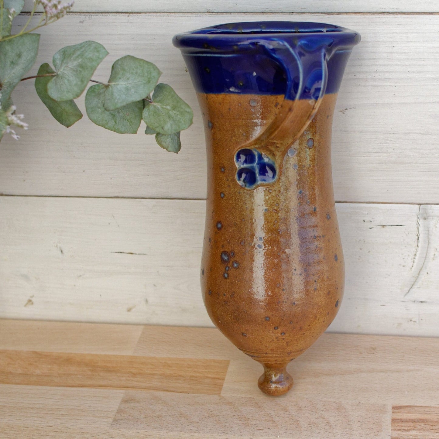 Corsican Hand-Made Hanging Porcelain Pottery Vase Poterie Corse Oletta