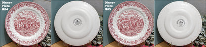 English Ironstone Red China Plate The Georgian Collection Churchill Made in England Dishwasher & Microwave safe