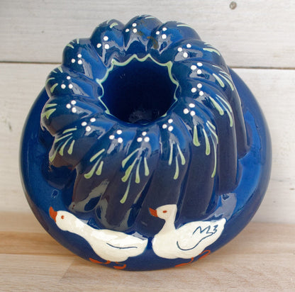 French Vintage Kugelhopf Alsace Theme Glazed Bundt Baking Mold 