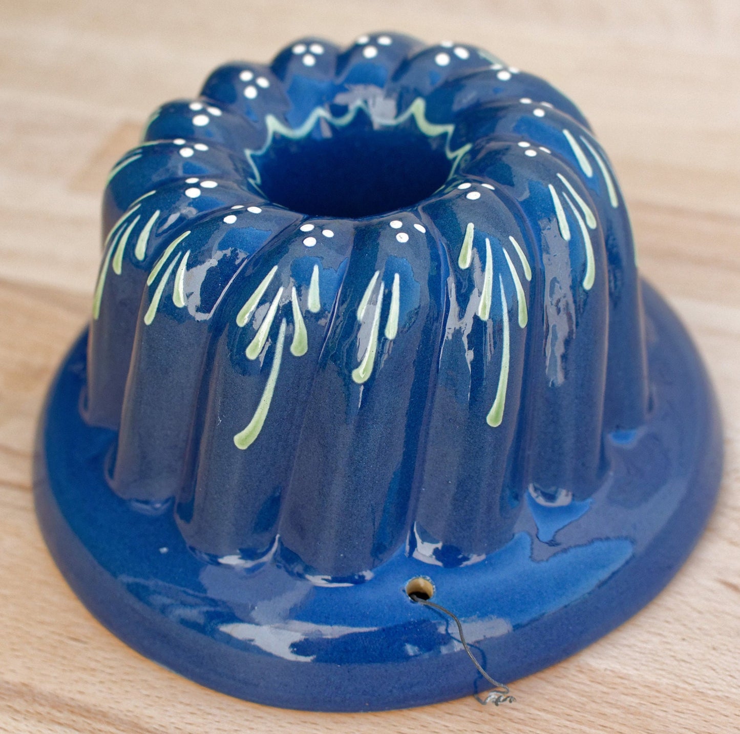 French Vintage Kugelhopf Alsace Theme Glazed Bundt Baking Mold 