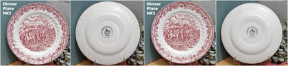 English Ironstone Red China Plate The Georgian Collection Churchill Made in England Dishwasher & Microwave safe