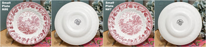 English Ironstone Red China Plate The Georgian Collection Churchill Made in England Dishwasher & Microwave safe