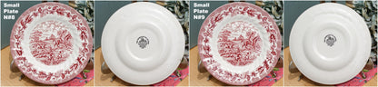 English Ironstone Red China Plate The Georgian Collection Churchill Made in England Dishwasher & Microwave safe