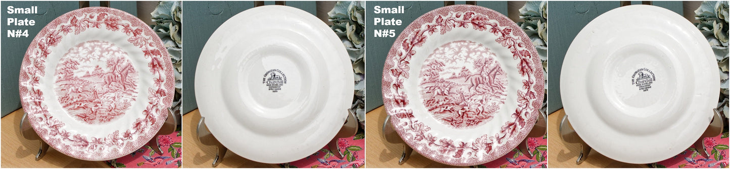 English Ironstone Red China Plate The Georgian Collection Churchill Made in England Dishwasher & Microwave safe