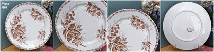 Années 1900 ~ « MURE » FT (Fenal Theophile) Badonviller ~ Français Antique Ironstone Brown Transferware Dinner Plate ~ Terre de fer