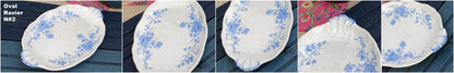 French Ironstone Blue Transferware Plate Longchamp MAKHAROV CR FRANCE Terre de Fer