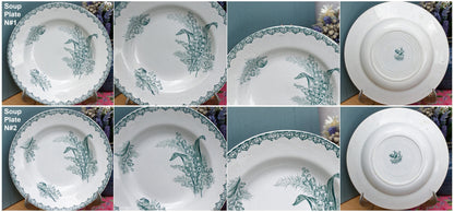 French Ironstone Plate MUGUET Saint Amandinoise St Amand Terre de fer