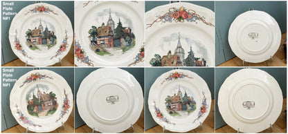 French Ironstone Henri Loux Alsace Scenes Obernai Faienceries Sarreguemines France Terre de Fer