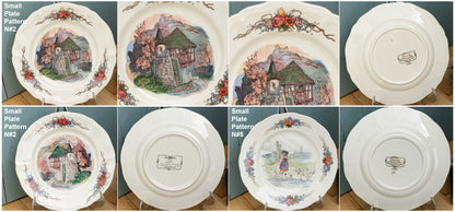 French Ironstone Henri Loux Alsace Scenes Obernai Faienceries Sarreguemines France Terre de Fer